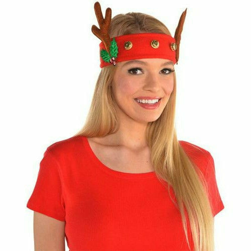 Amscan HOLIDAY: CHRISTMAS Reindeer Jingle Headband with Antlers and Bells