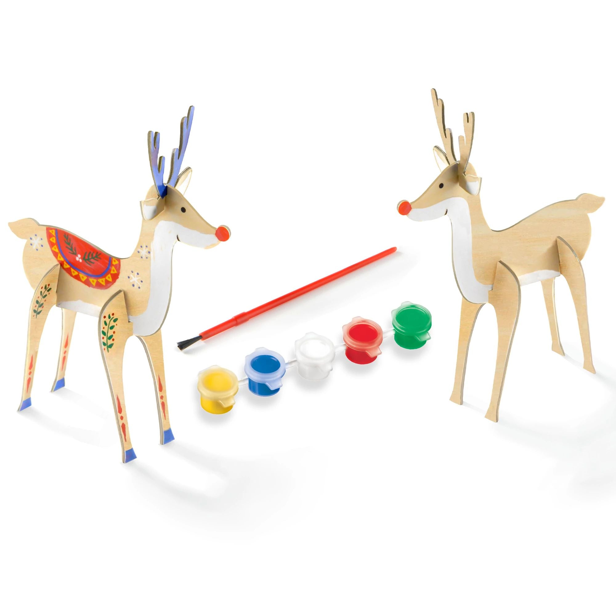 Amscan HOLIDAY: CHRISTMAS Reindeer Wood Painting Craft Kit