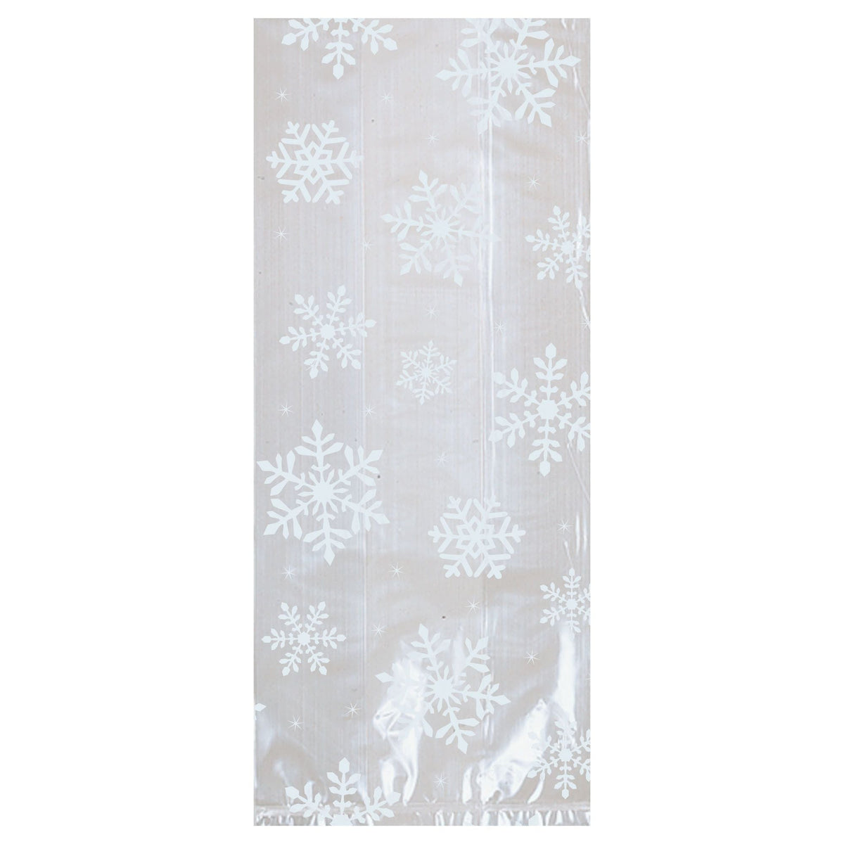 Amscan HOLIDAY: CHRISTMAS Small White Snowflake Cello Party Bags