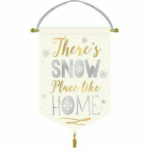 Amscan HOLIDAY: CHRISTMAS Snow Place Like Home Fabric Sign