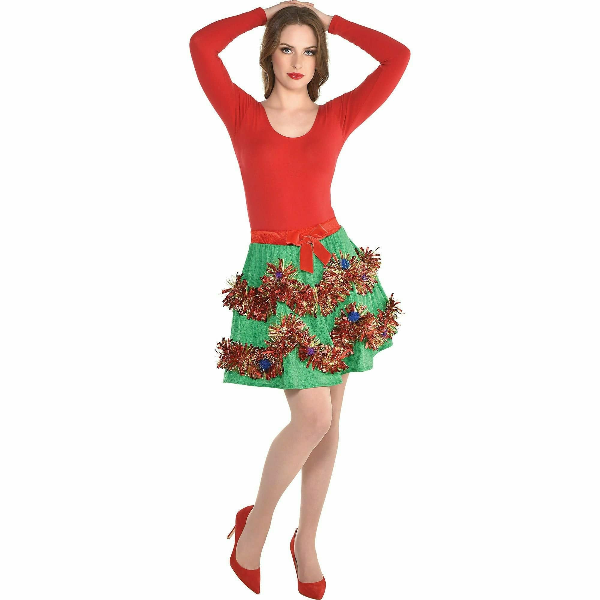 Amscan HOLIDAY: CHRISTMAS Tinsel Christmas Skirt for Adults, Holiday Costume, One Size