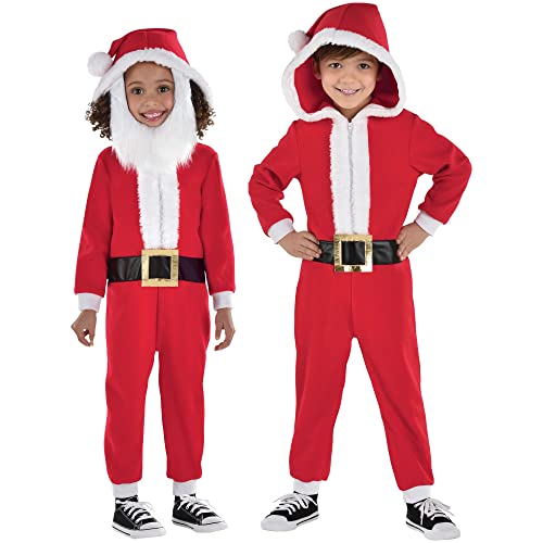 Amscan HOLIDAY: CHRISTMAS Toddler (3-4) Childs Santa Zipster With Beard