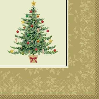 Amscan HOLIDAY: CHRISTMAS Victorian Tree Beverage Napkins 16ct
