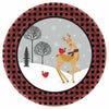 Amscan HOLIDAY: CHRISTMAS Winter Plaid Round Plates, 7