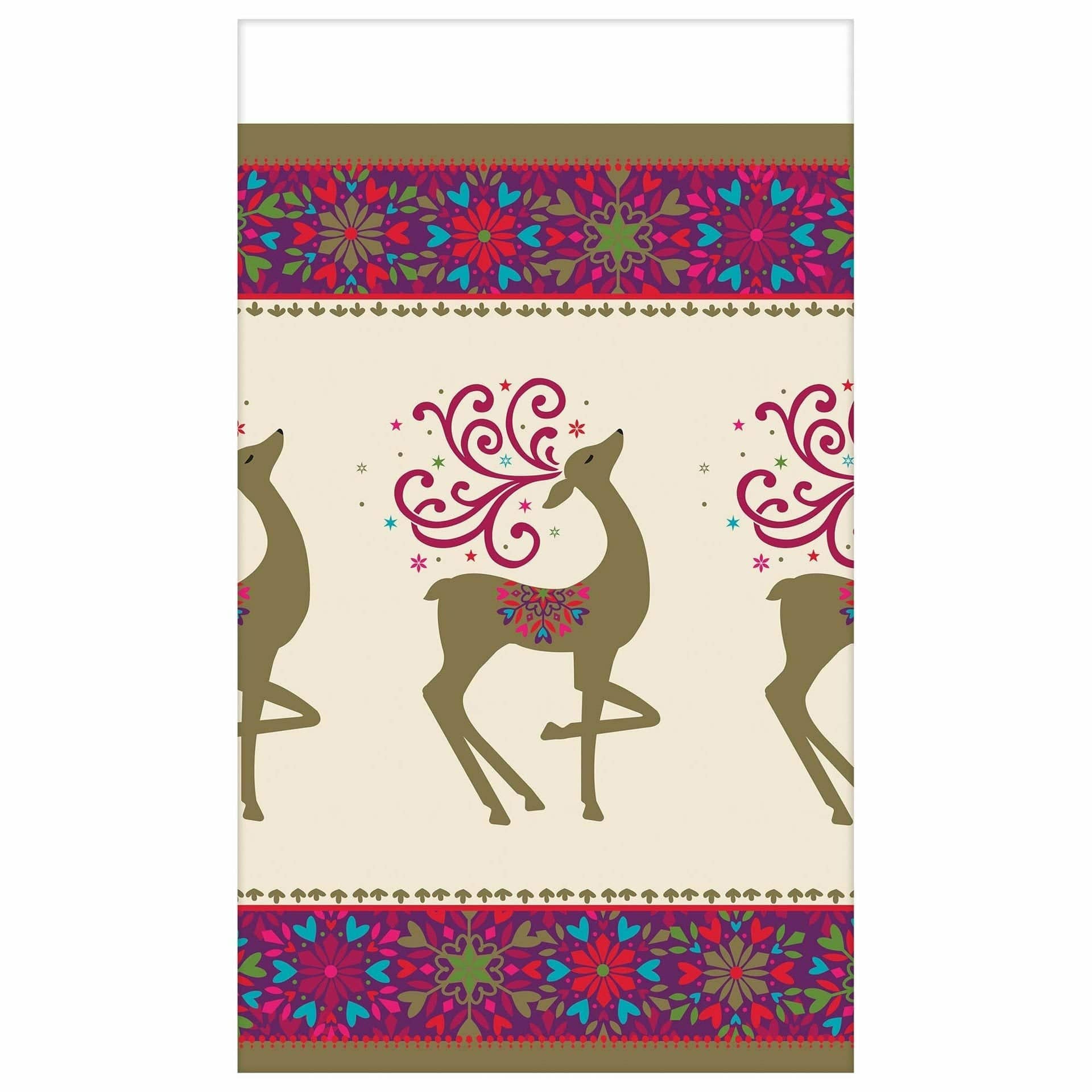 Amscan HOLIDAY: CHRISTMAS Winter Whimsey Reindeer Table Cover