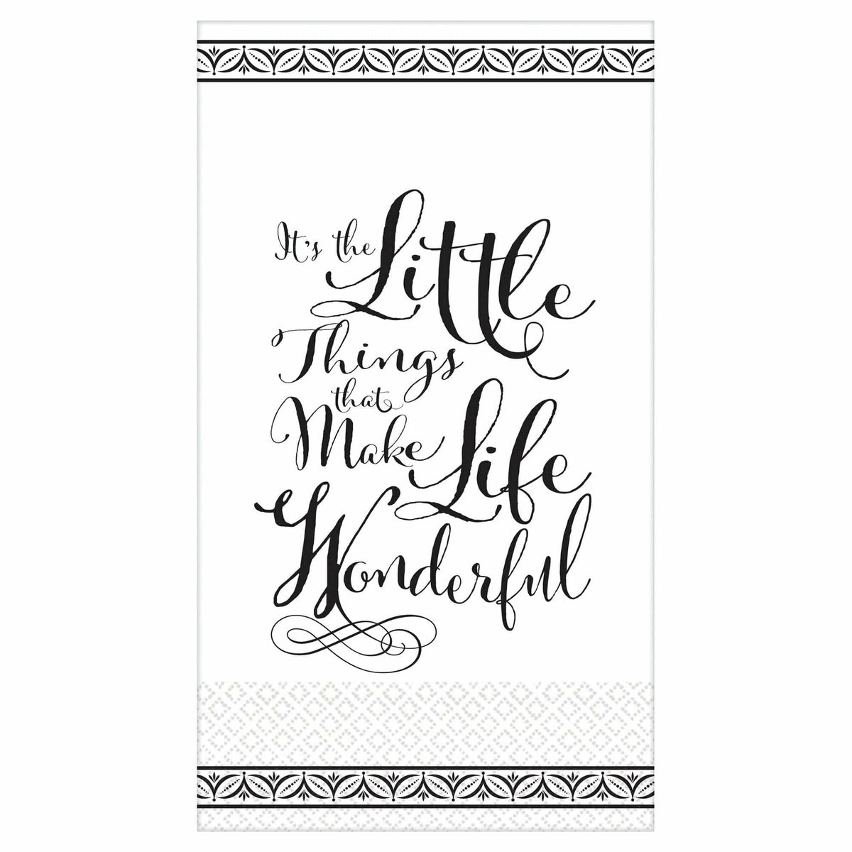 Amscan HOLIDAY: CHRISTMAS Wonderful Life Black Premium Guest Towels