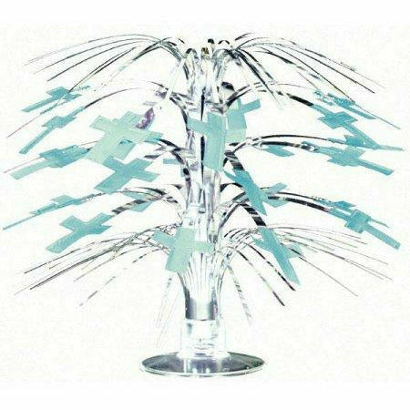 Amscan HOLIDAY: EASTER Blue Radiant Cross Religious Mini Centerpiece