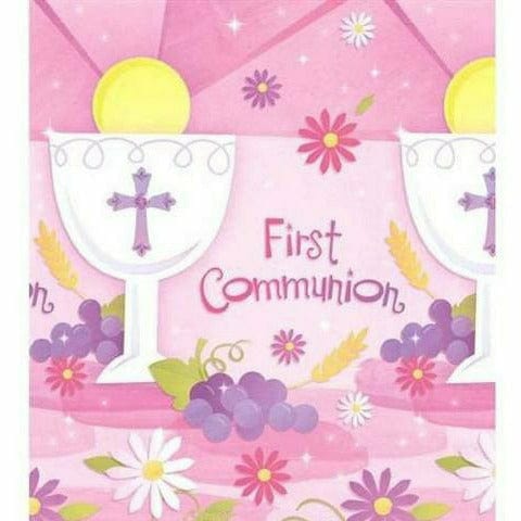 Amscan HOLIDAY: EASTER First Communion Pink Paper Table Cover