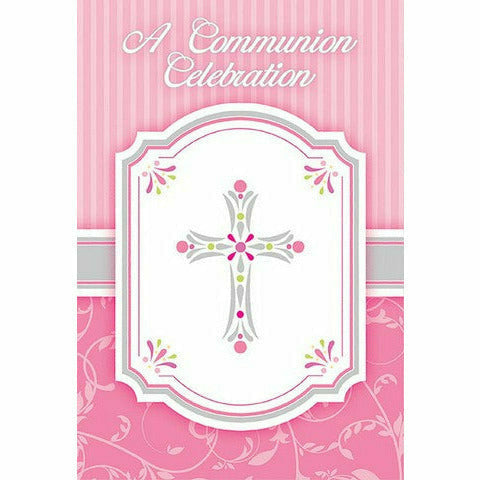 Amscan HOLIDAY: EASTER Pink Communion Invitations