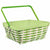 Amscan HOLIDAY: EASTER Special Easter Green Gingham Fabric Lined Picnic Basket