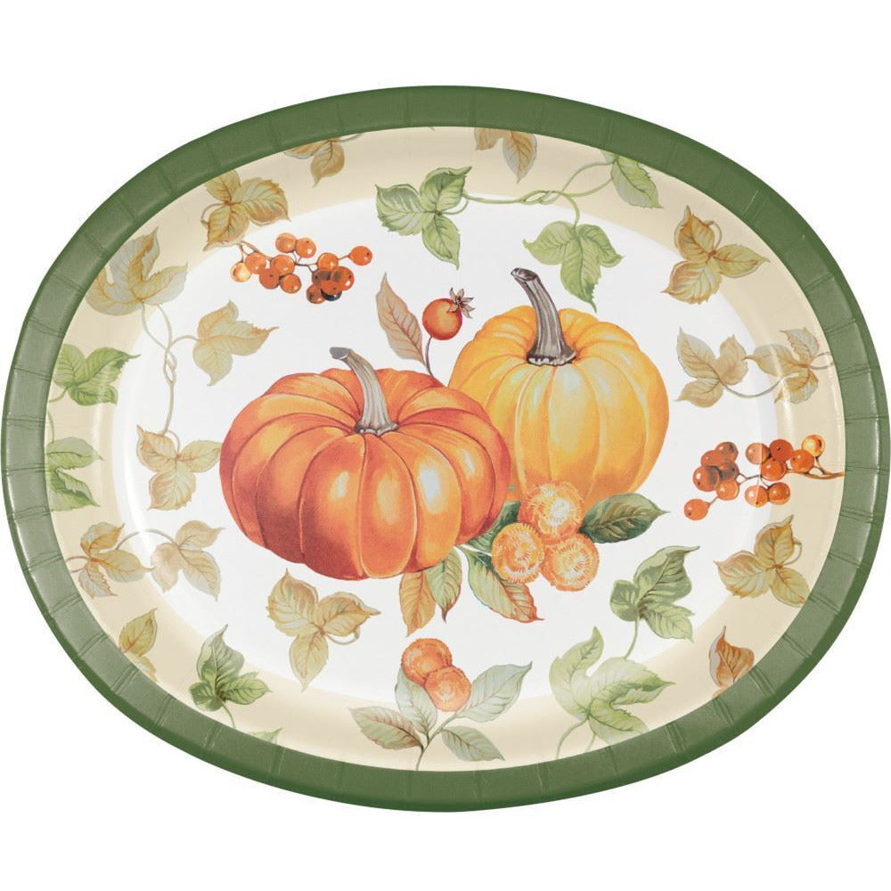 Amscan HOLIDAY: FALL Pumpkin Harvest Fall Thanksgiving Oval Buffet Platter