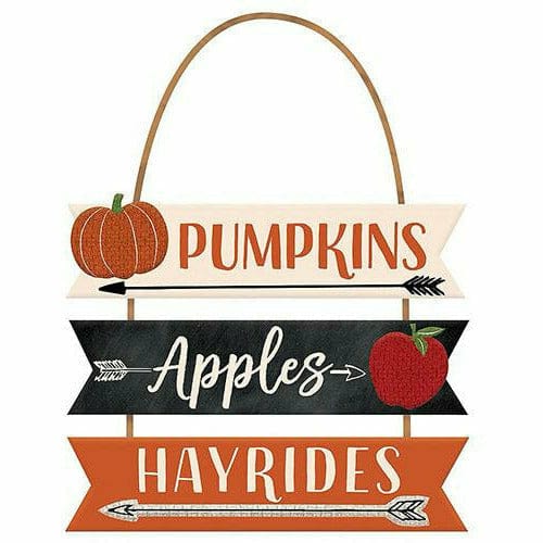 Amscan HOLIDAY: FALL Pumpkins, Apples & Hayrides Stacked Sign