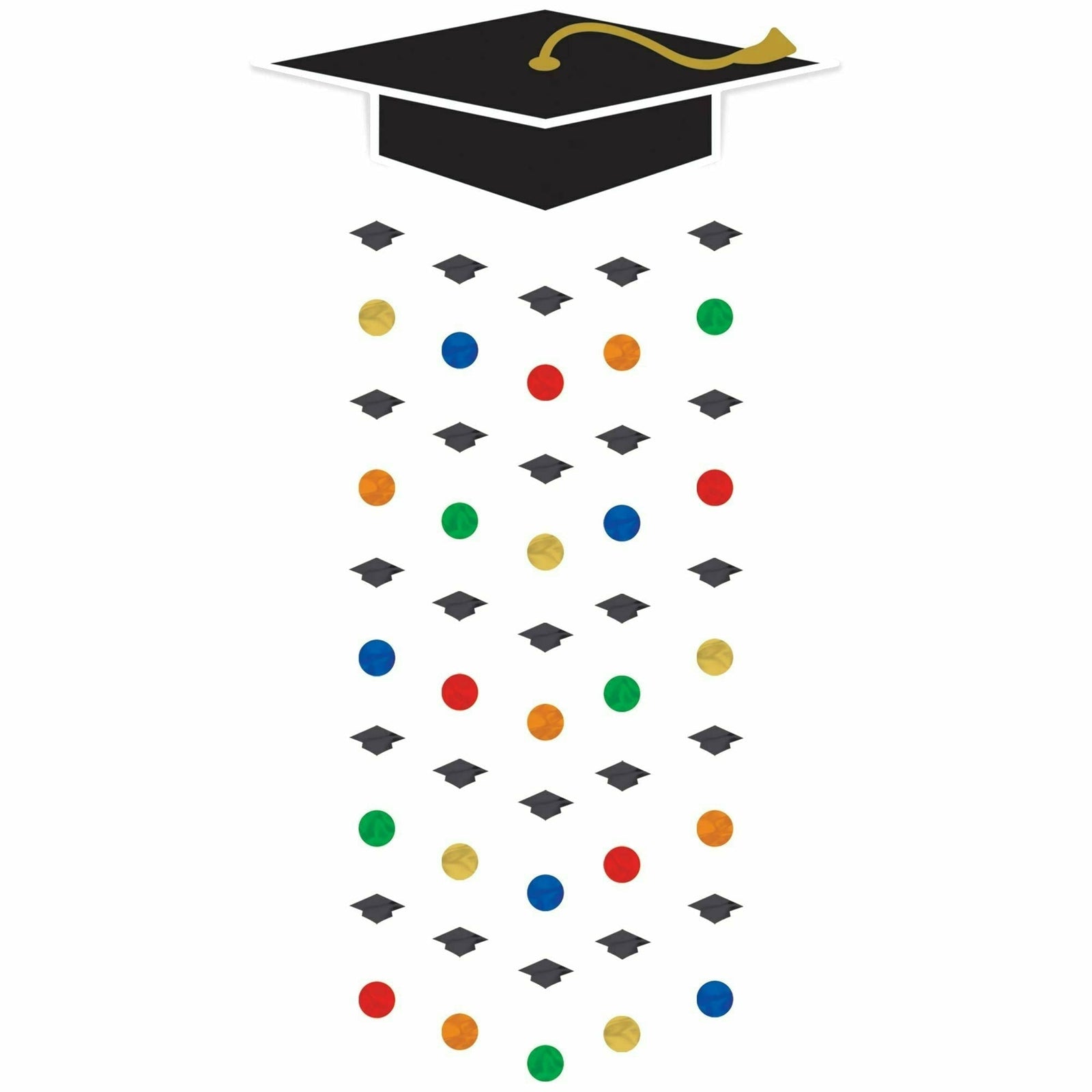 Amscan HOLIDAY: GRADUATION Default-Title Grad Cap Doorway Curtain   Multicolor