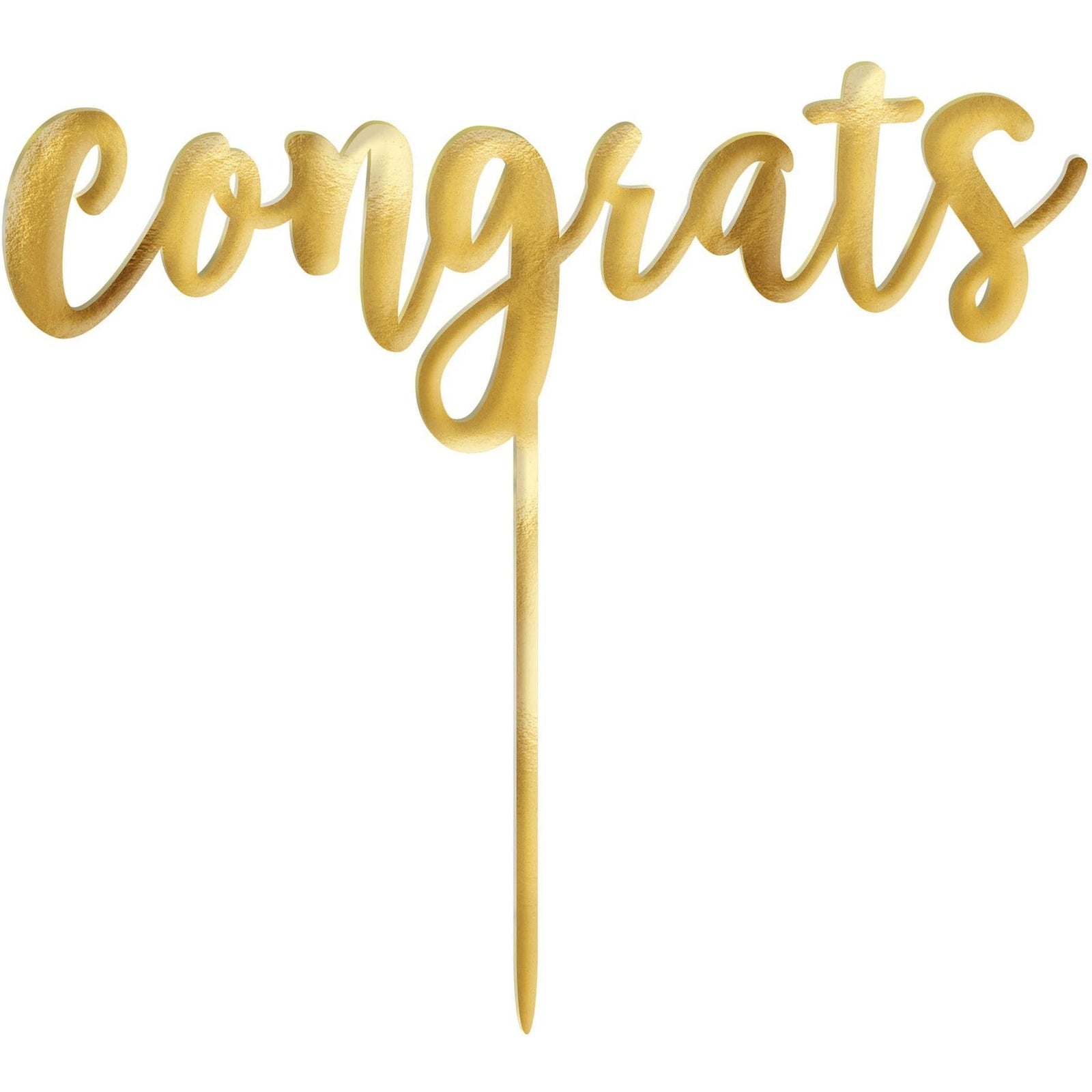 Amscan HOLIDAY: GRADUATION Gold Congrats Mirror Cake Topper