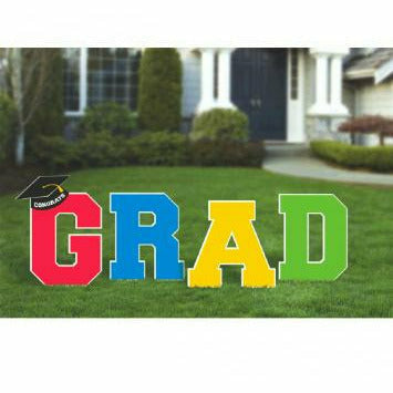 Amscan HOLIDAY: GRADUATION Grad Multicolor Plastic Yard Stakes