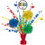 Amscan HOLIDAY: GRADUATION Grad Tinsel Burst Centerpiece - Multicolor
