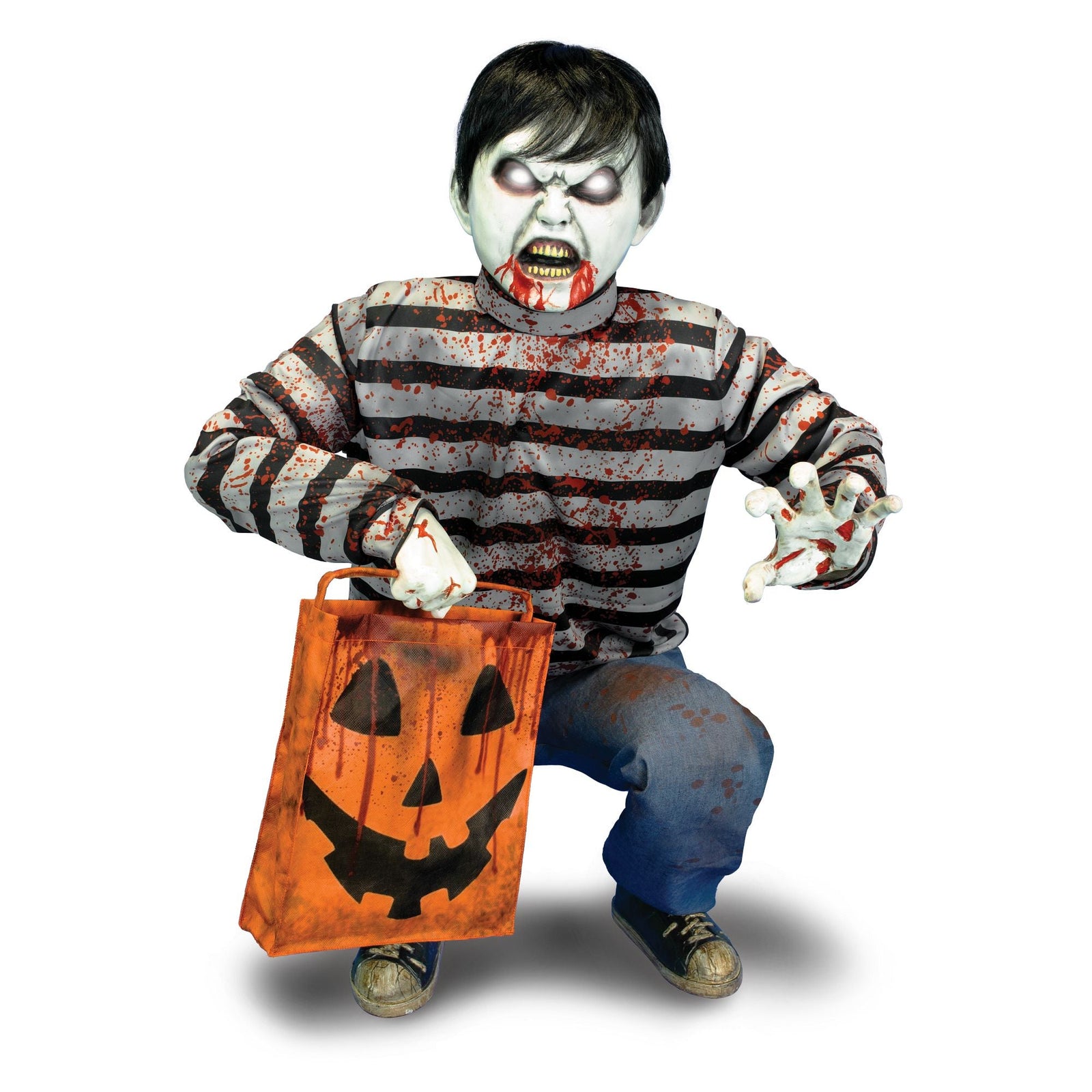 Amscan HOLIDAY: HALLOWEEN Animatronic Light-Up Crouching Zombie Child