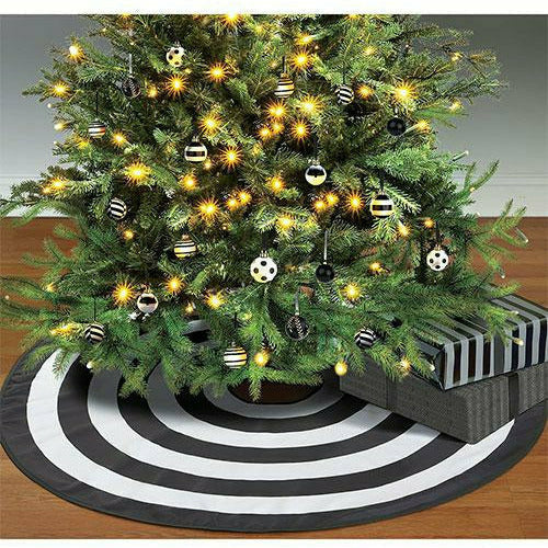 Amscan HOLIDAY: HALLOWEEN Black &amp; White Tree Skirt