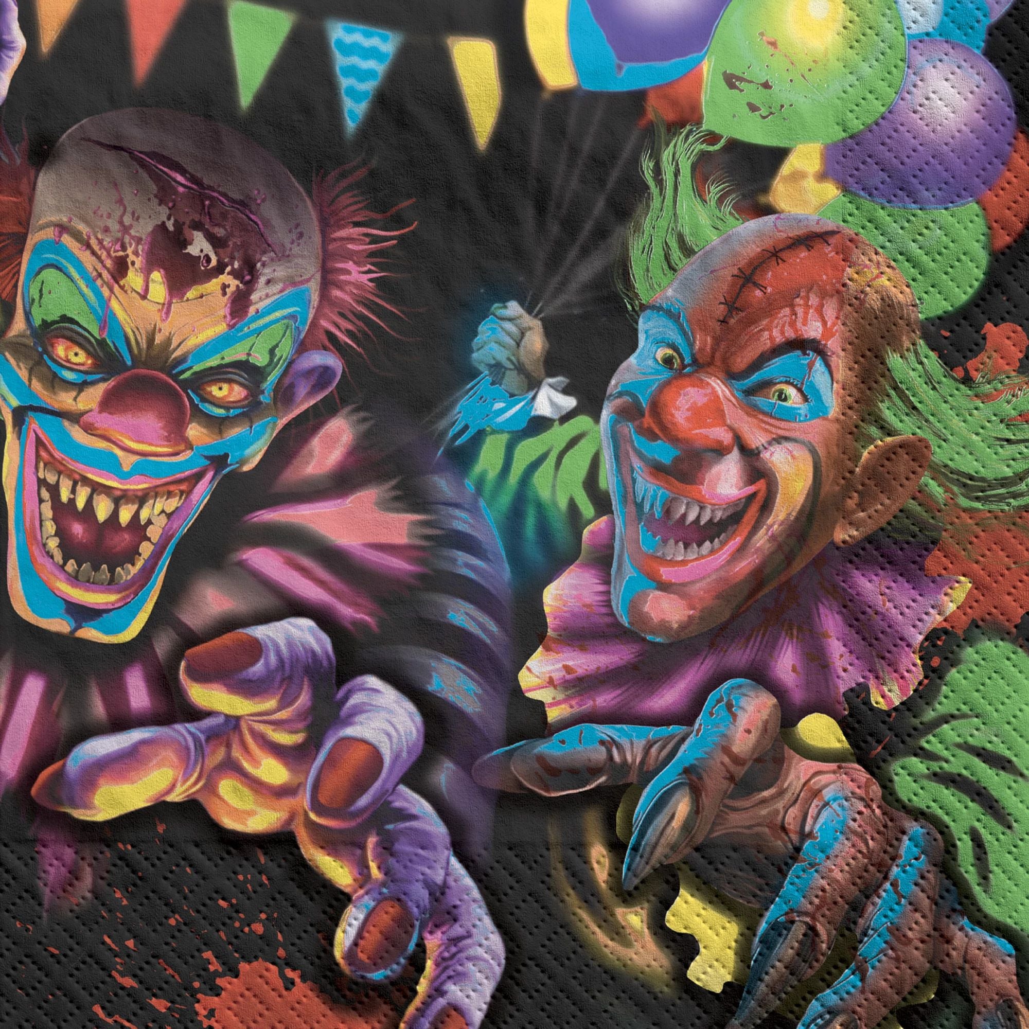 Amscan HOLIDAY: HALLOWEEN Creepy Carnival Blacklight Beverage Napkins