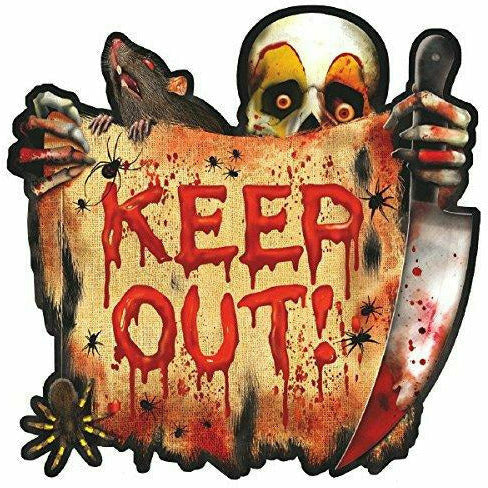 Amscan HOLIDAY: HALLOWEEN Creepy Carnival Cutout &#39;Keep Out&#39;