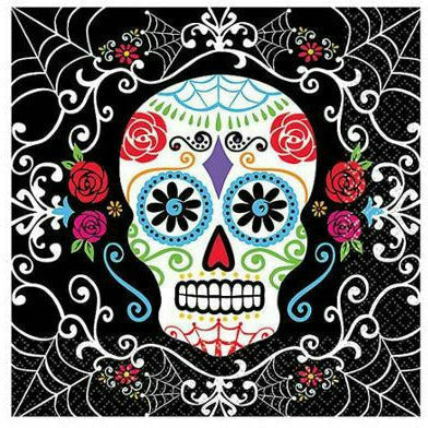 Amscan HOLIDAY: HALLOWEEN Day of the Dead Beverage Napkins