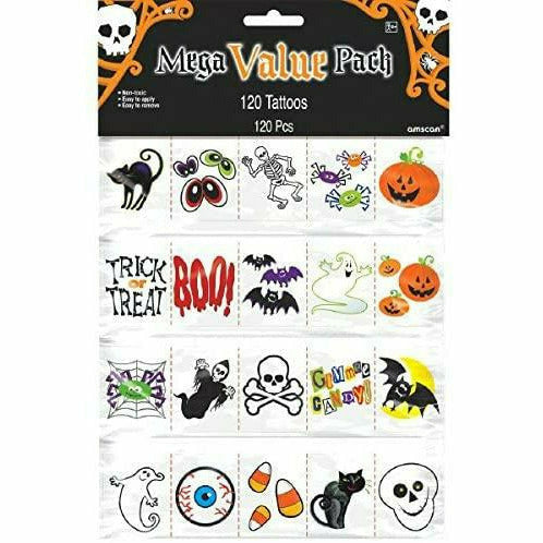 Amscan HOLIDAY: HALLOWEEN Halloween Mega Value Tattoo Pack 120 ct