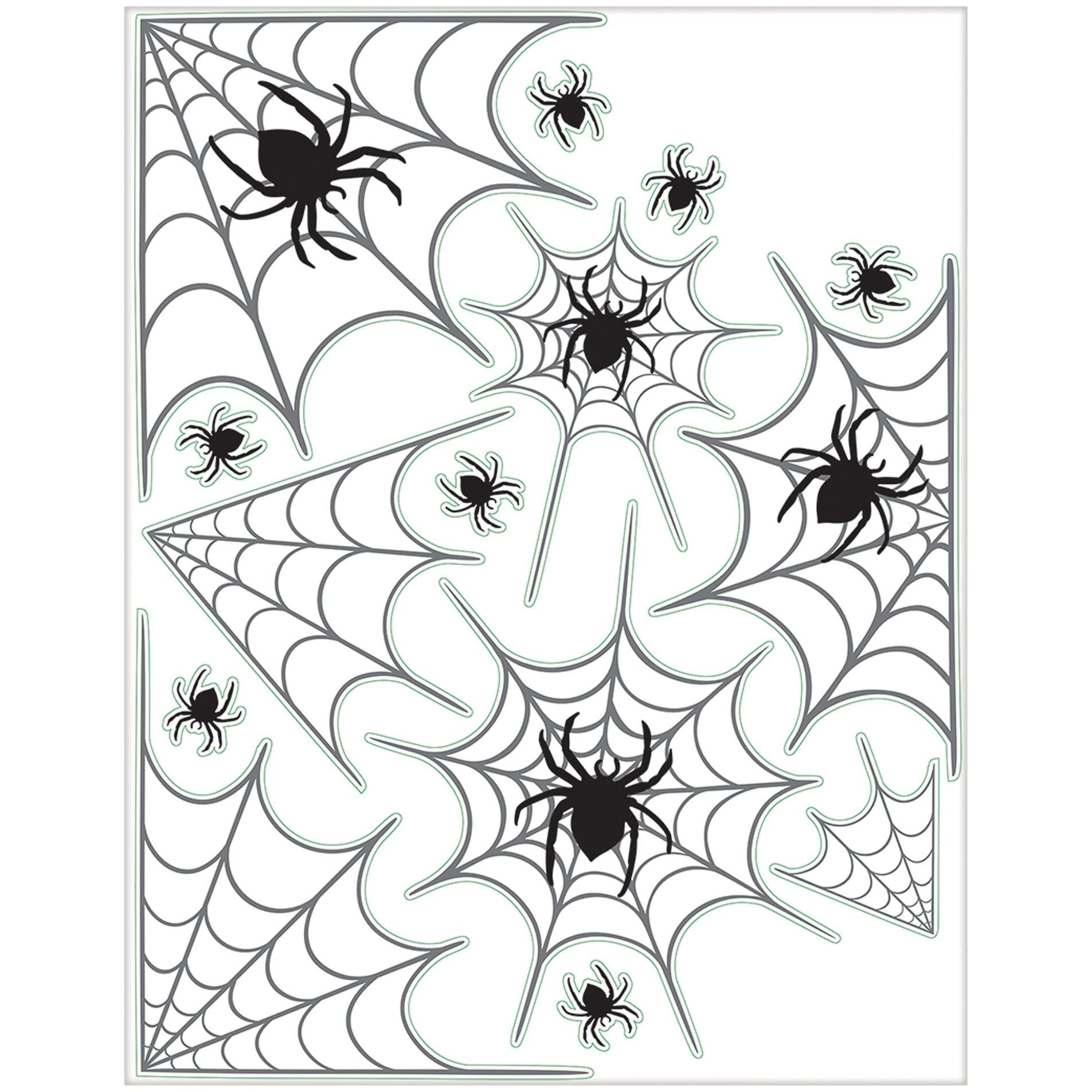 Amscan HOLIDAY: HALLOWEEN Modern Halloween Spider Web Window Decoration