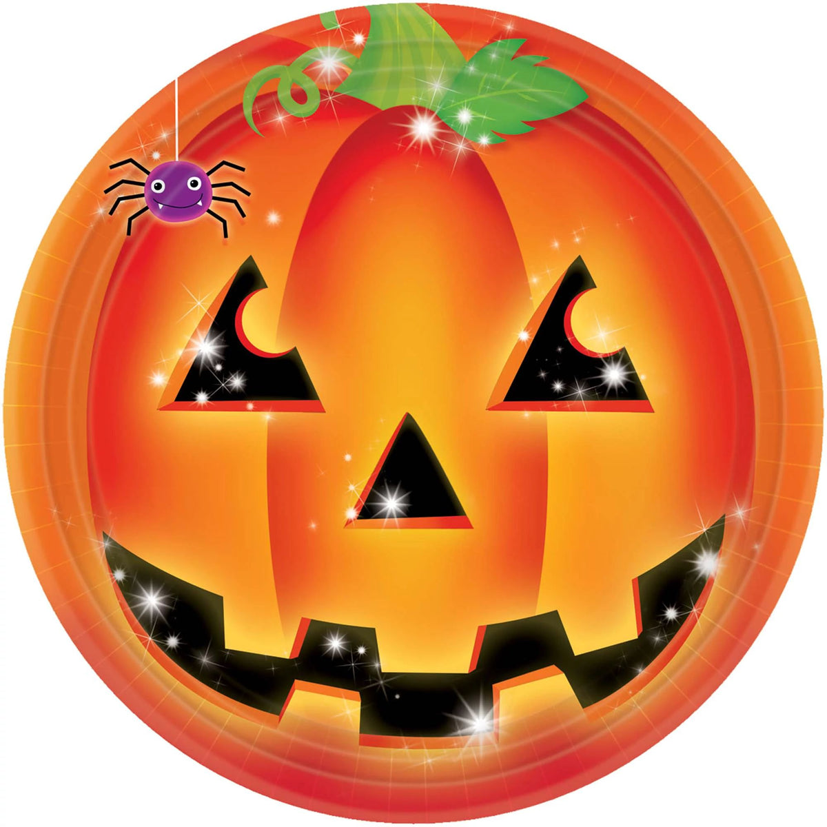 Amscan HOLIDAY: HALLOWEEN Perfect Pumpkin Round Plates, 6 3/4&quot;