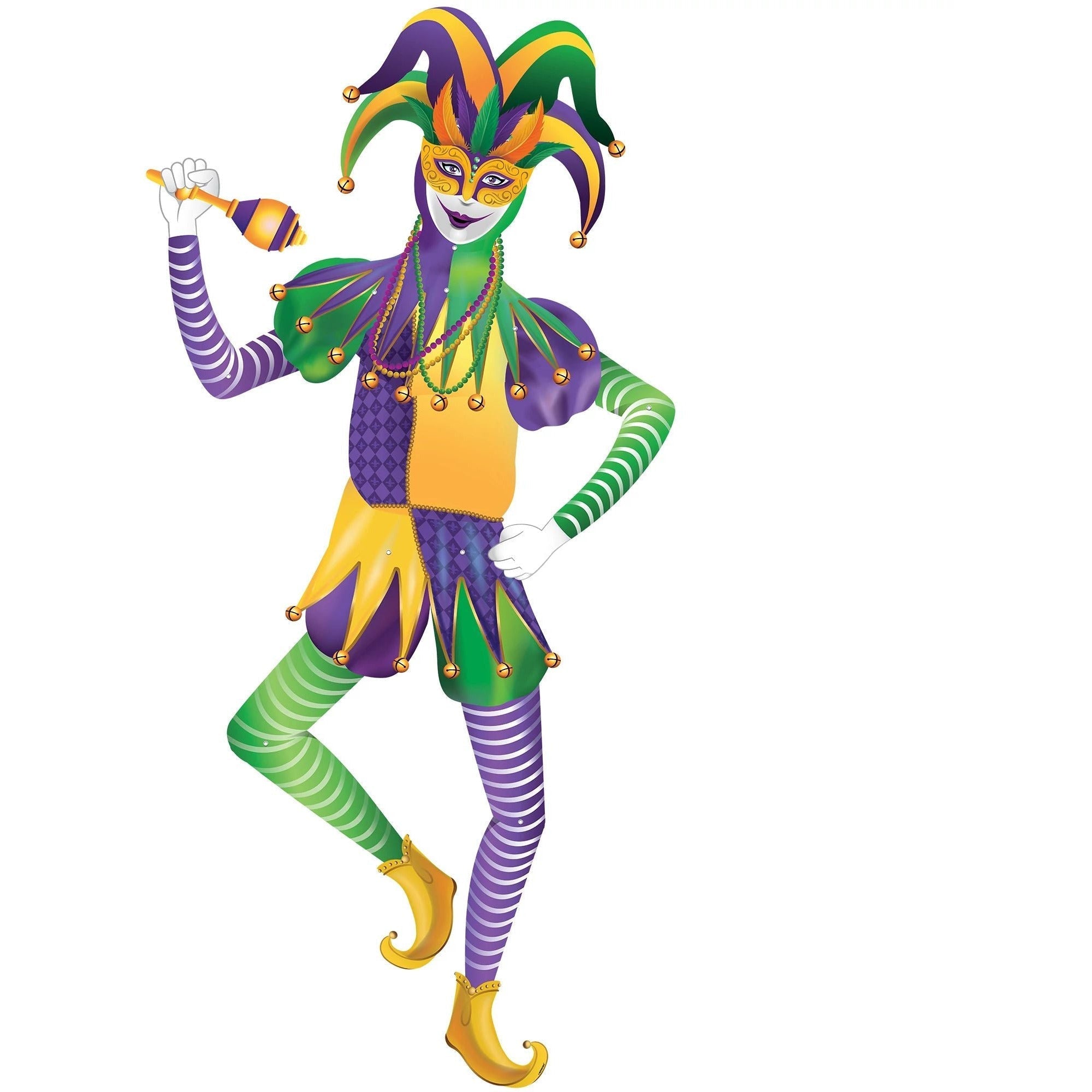 Amscan HOLIDAY: MARDI GRAS Large Jointed Jester Cutout
