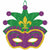 Amscan HOLIDAY: MARDI GRAS Mardi Gras Jester Mask Hanging Signs, 11-1/2" X 11-1/2", Multicolor