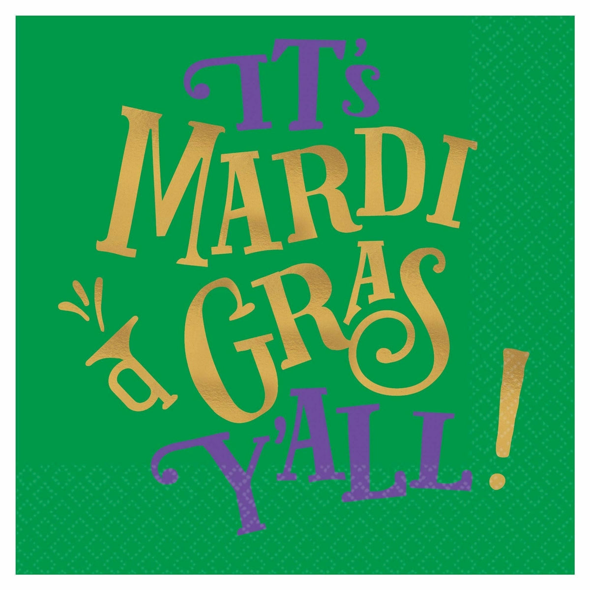 Amscan HOLIDAY: MARDI GRAS Mardi Gras Y&#39;all Beverage Napkins