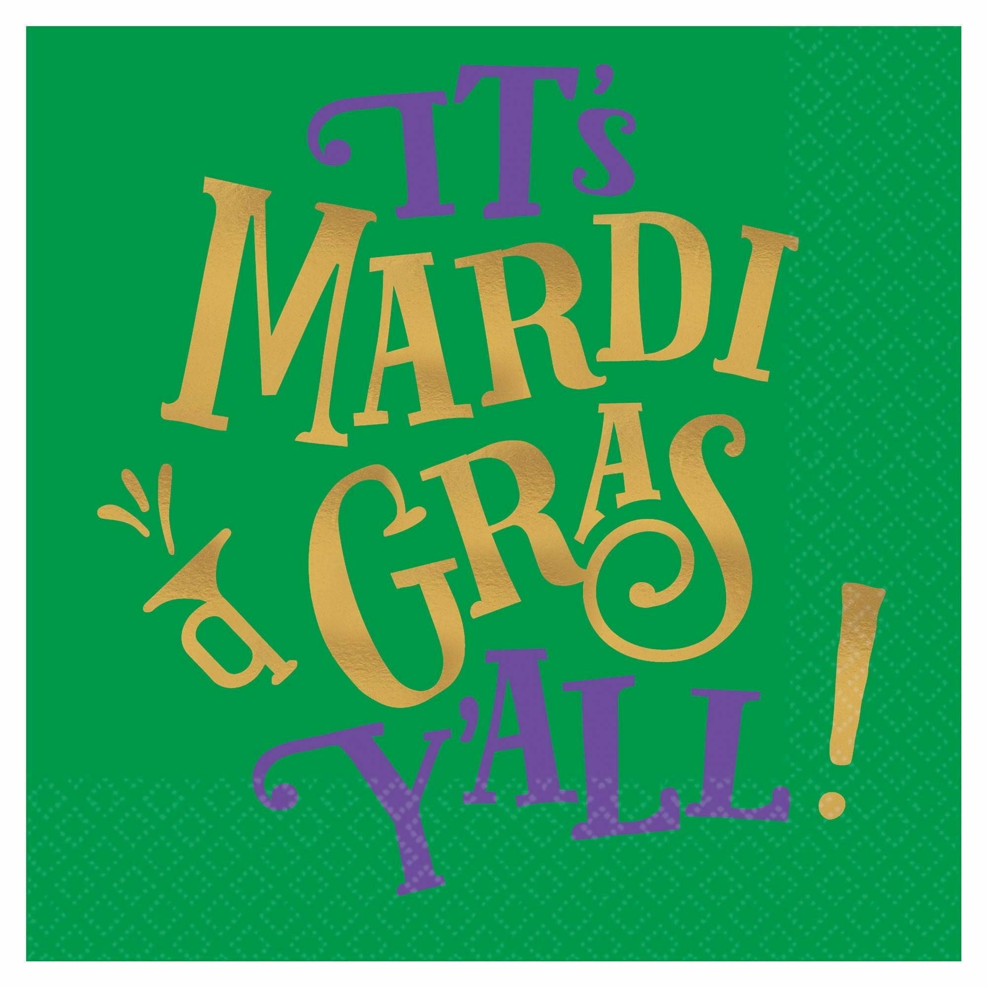 Amscan HOLIDAY: MARDI GRAS Mardi Gras Y'all Beverage Napkins