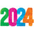 Amscan HOLIDAY: NEW YEAR'S 2024 Jumbo Paillette Cutout - Colorful