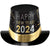 Amscan HOLIDAY: NEW YEAR'S 2024 Top Hat - Black, Silver, Gold