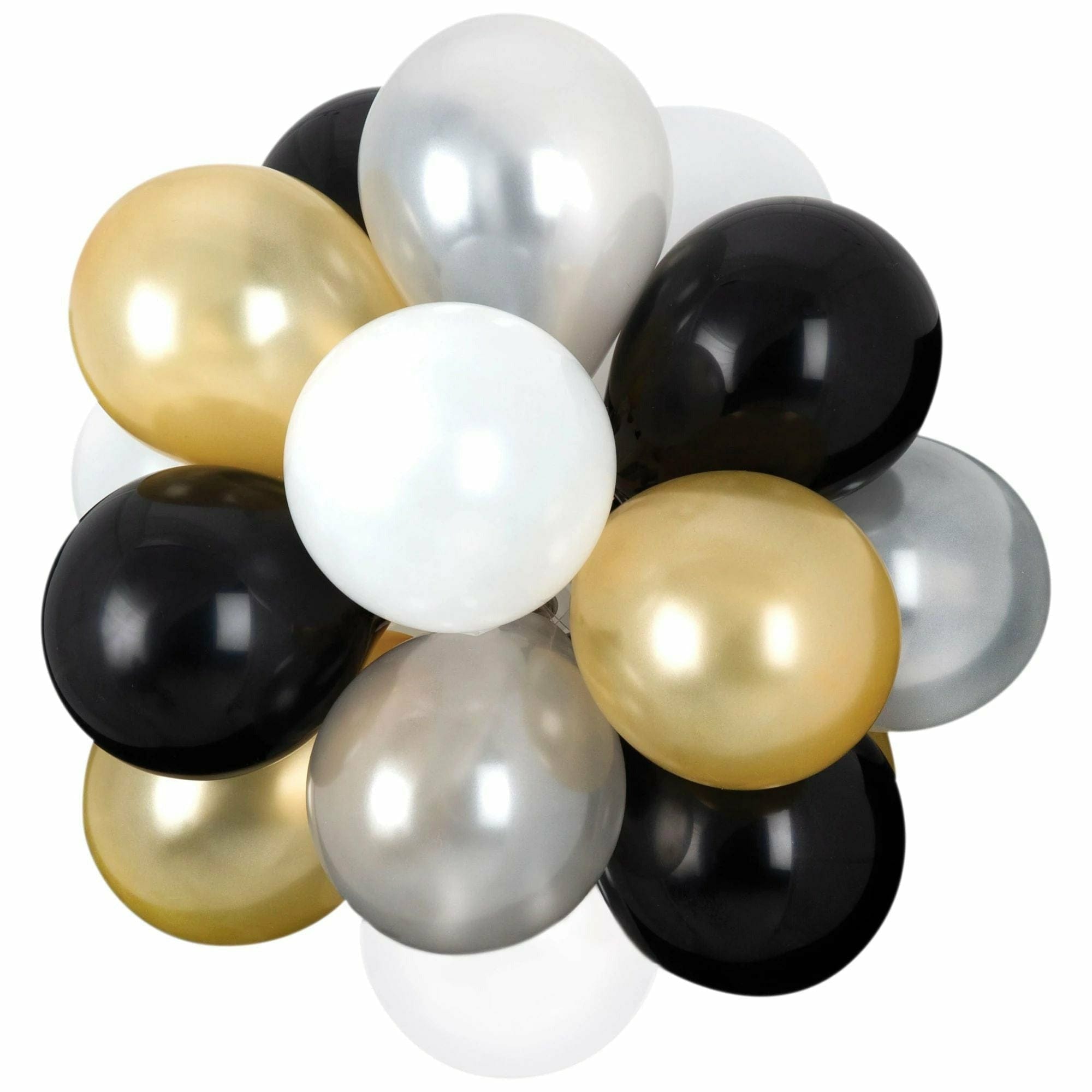 Gold, Black, Ultra Violet Balloon and Pearl Balloon with Reflects Isolated  on White Background. Birthday Ballon Set Stock Vector - Illustration of  satin, surprise: 226215883
