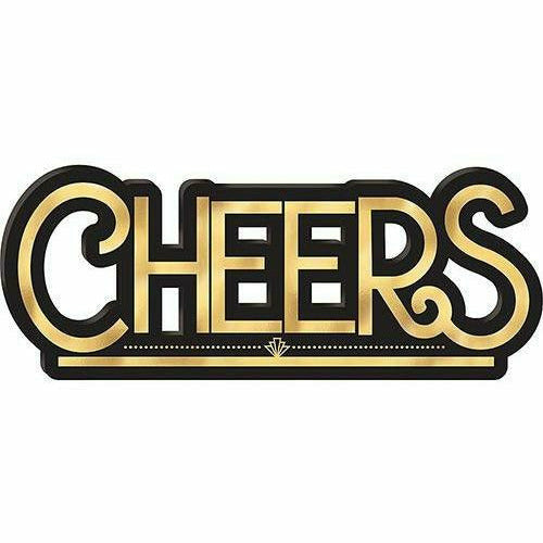 Amscan HOLIDAY: NEW YEAR&#39;S Black &amp; Gold Cheers Block Sign