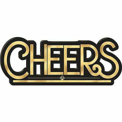 Amscan HOLIDAY: NEW YEAR'S Black & Gold Cheers Block Sign