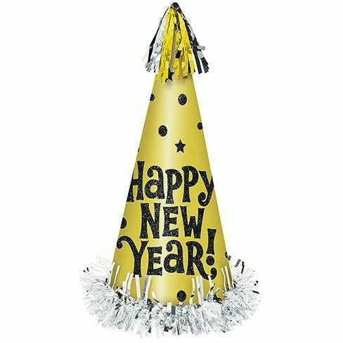 Amscan HOLIDAY: NEW YEAR'S Gold Tall New Year's Cone Hat