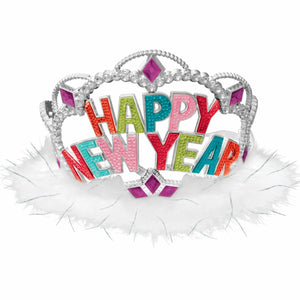 Amscan HOLIDAY: NEW YEAR'S Happy New Year Electroplated Tiara - Colorful