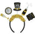 Amscan HOLIDAY: NEW YEAR'S Happy New Year Multi-Icon Headband - Black, Silver, Gold