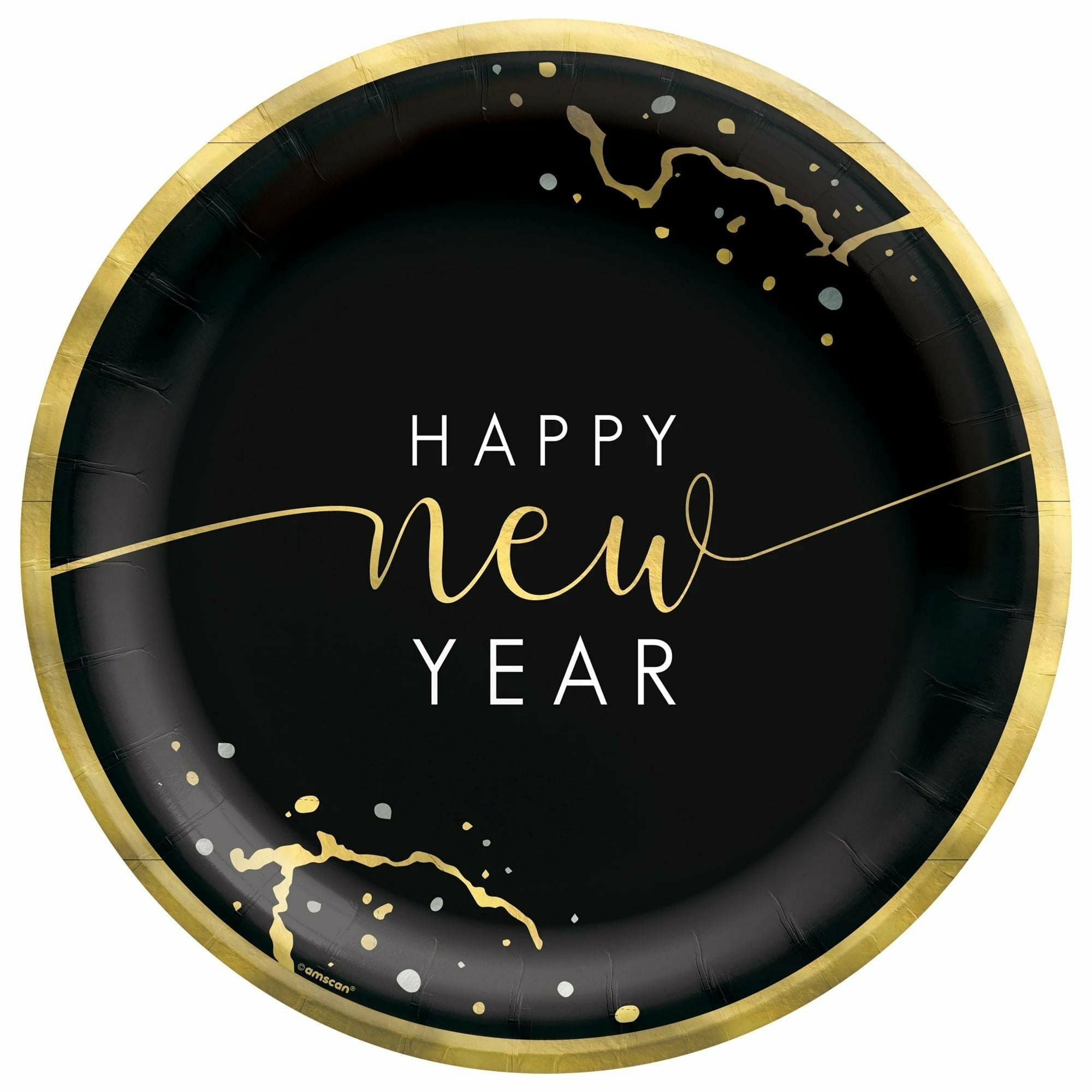 Amscan HOLIDAY: NEW YEAR'S Hello NYE Round Plates, 6 3/4"