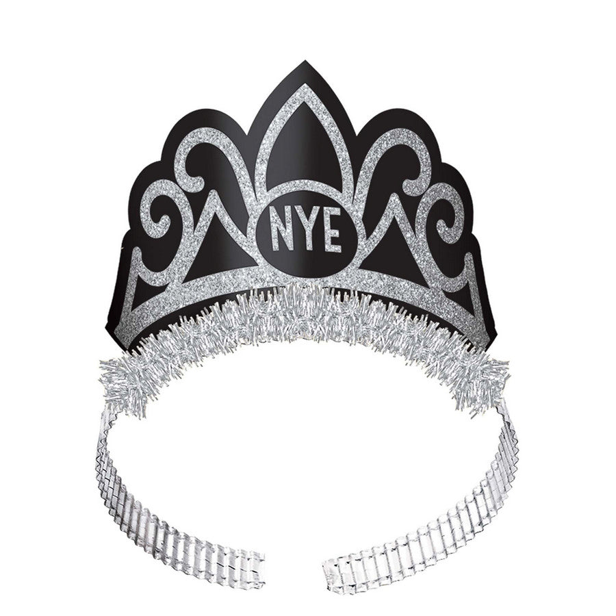 Amscan HOLIDAY: NEW YEAR&#39;S New Year&#39;s Eve Glitter &amp; Foil Tiaras