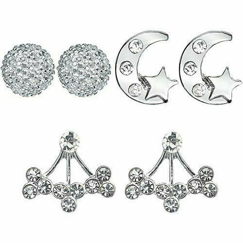 Amscan HOLIDAY: NEW YEAR&#39;S New Year&#39;s Eve Silver Earring Set 6pc