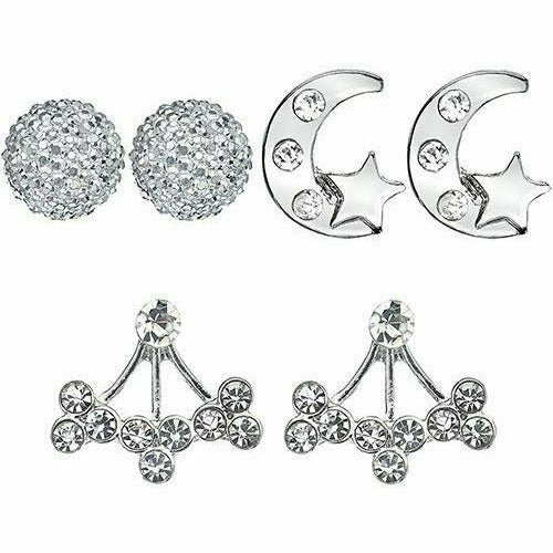 Amscan HOLIDAY: NEW YEAR'S New Year's Eve Silver Earring Set 6pc
