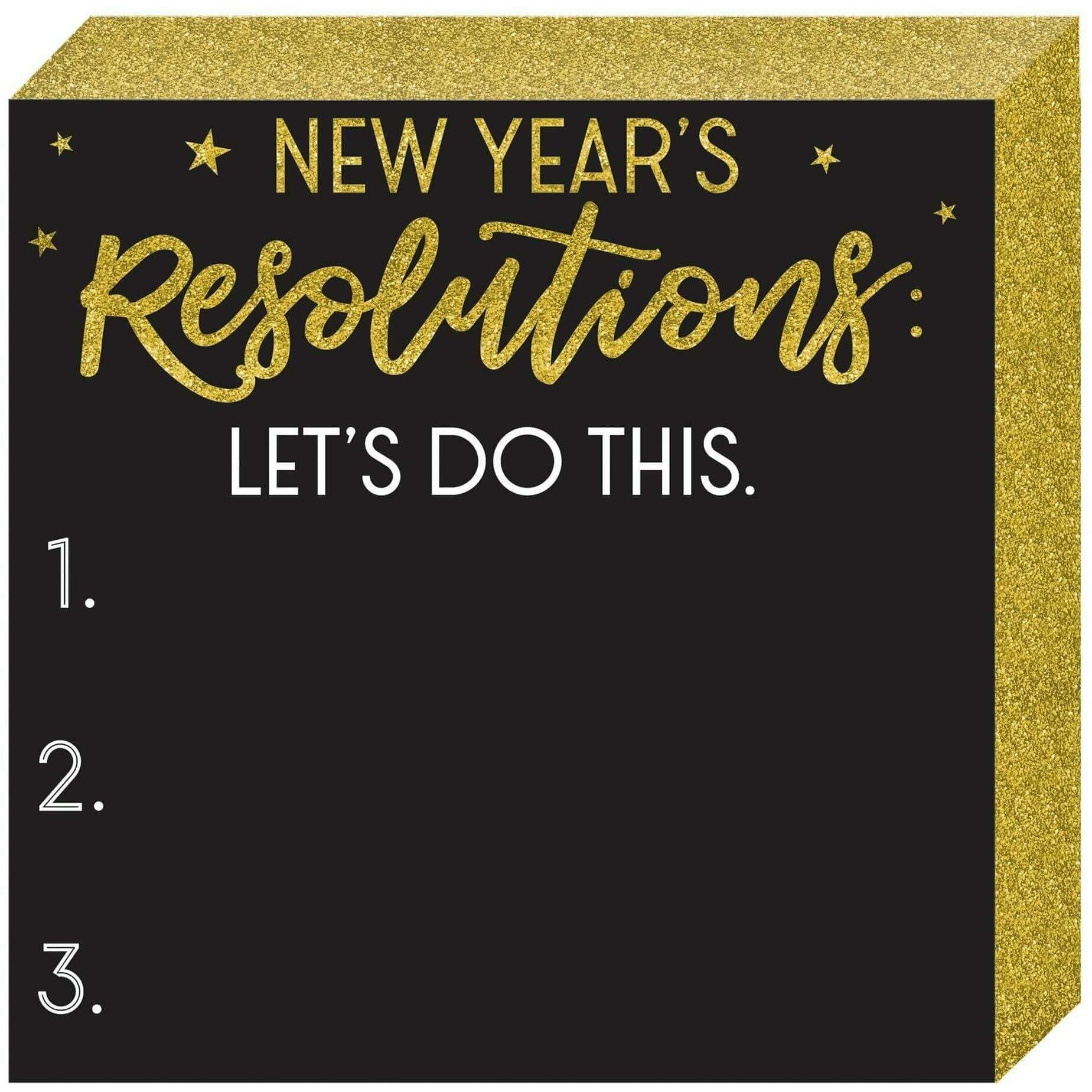 Amscan HOLIDAY: NEW YEAR'S New Year's Resolutions Square Chalkboard Standing Plaque