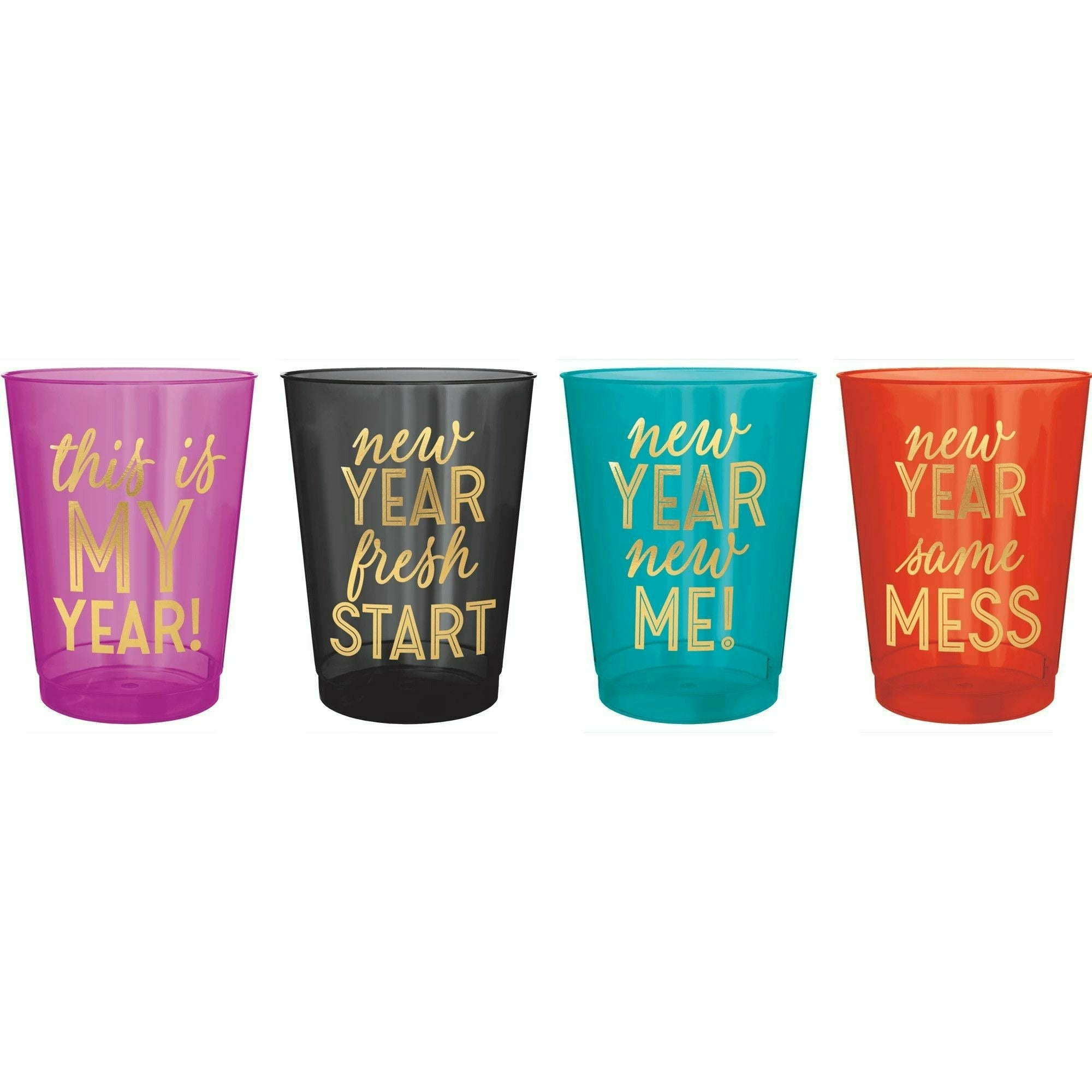 Amscan HOLIDAY: NEW YEAR'S New Years Assorted Tumblers, 10 oz.