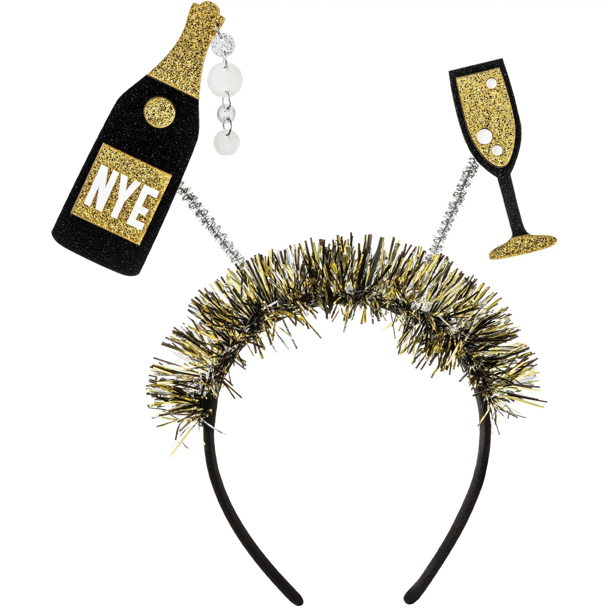 Amscan HOLIDAY: NEW YEAR'S NYE Iconic Headband - Black, Silver, Gold
