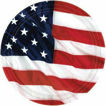 Amscan HOLIDAY: PATRIOTIC Flying Colors Round Plates, 7"