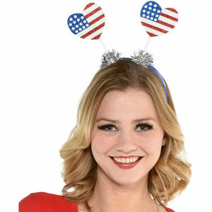 Amscan HOLIDAY: PATRIOTIC Glitter Patriotic Heart Head Bopper