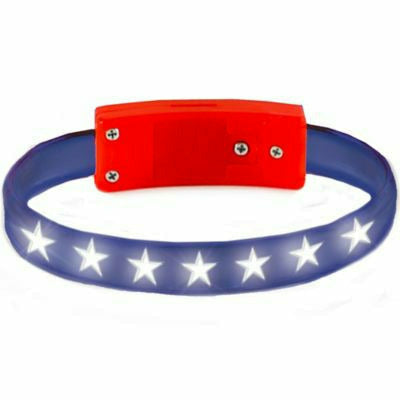 Amscan HOLIDAY: PATRIOTIC Light-up Patriotic Navy &amp; Red Bracelet